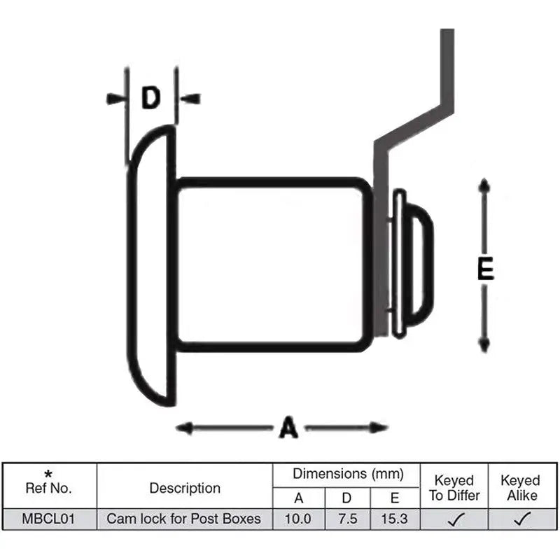 Sterling Classic Post Box With Bowed Roof Wall Mounted -