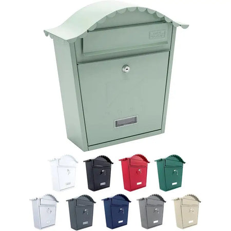 Sterling Classic Post Box With Bowed Roof Wall Mounted -