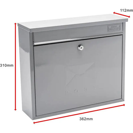 Sterling Elegance Post Box With Lift Up Lid Wall Mounted -