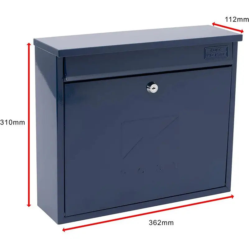 Sterling Elegance Post Box With Lift Up Lid Wall Mounted -