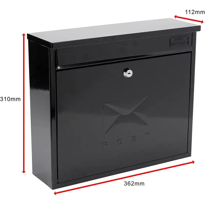 Sterling Elegance Post Box With Lift Up Lid Wall Mounted -