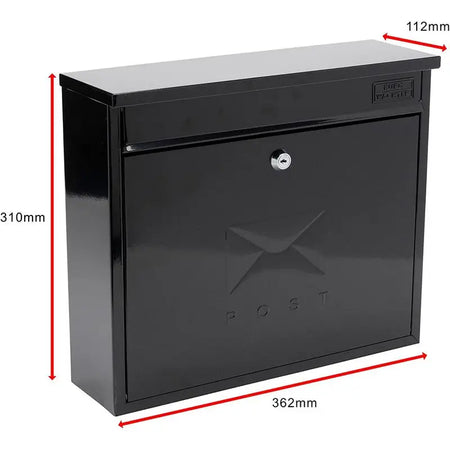 Sterling Elegance Post Box With Lift Up Lid Wall Mounted -