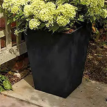 Stewart Garden 40cm Basalt Tall Square - Black - Gardening &