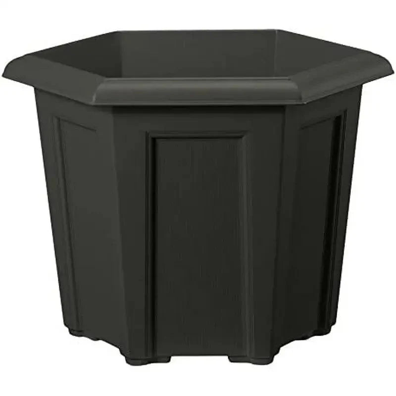 Stewarts Regency Black Planter Range - 40cm Hexagonal -
