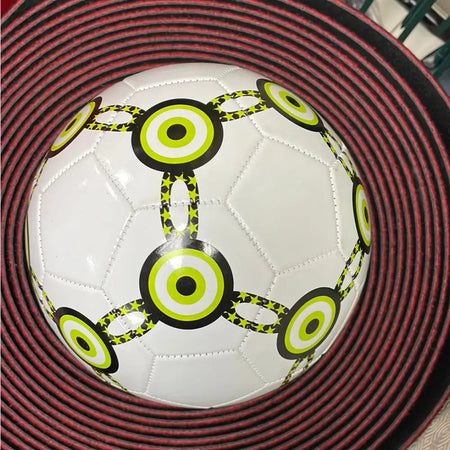 Stitched White Leather Football - Size 5 - Toys