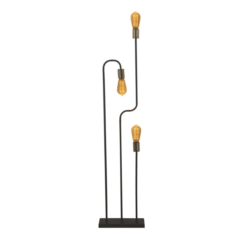 Straits Floor Standing Triple Bulb Lamp 129cm - Homeware