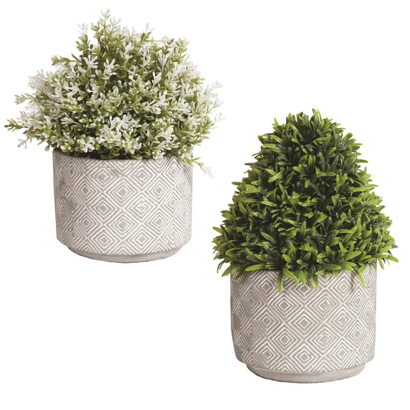Straits Floral Grass Pot 23.5cm 2 Assorted (1 Sent) -