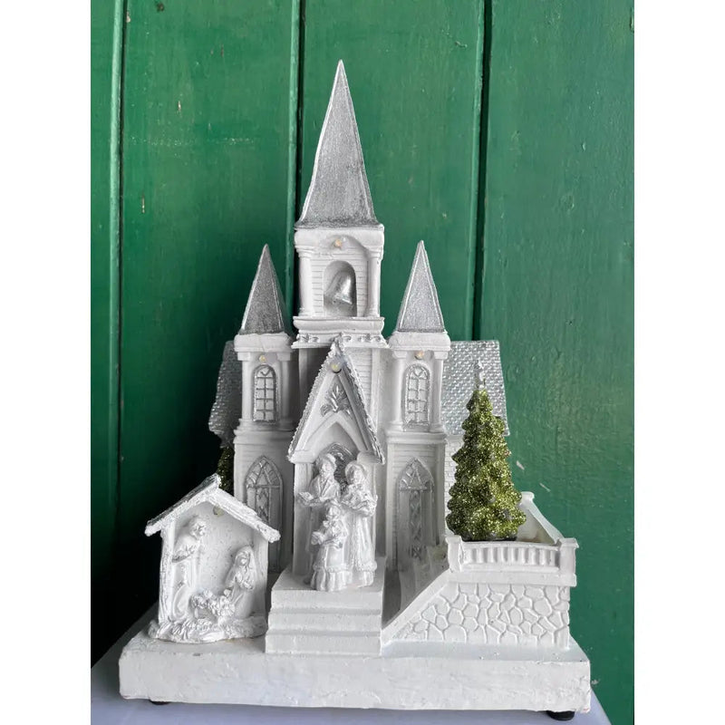 Straits Led Nativity Church Scene 25cm - Christmas