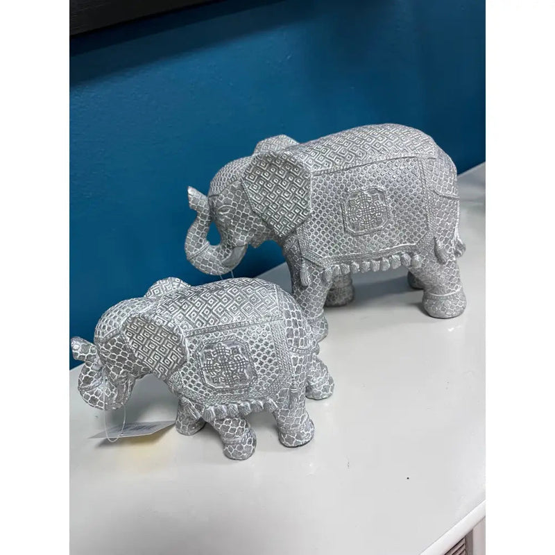Straits Silver Hex Decor Elephant 16cm (Large Only - Sold