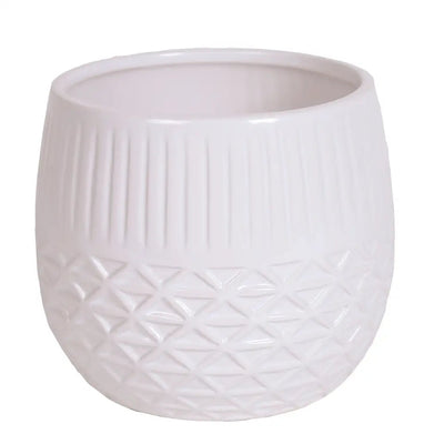 Straits White Ceramic Planter 13.5cm - Perfect For Floral