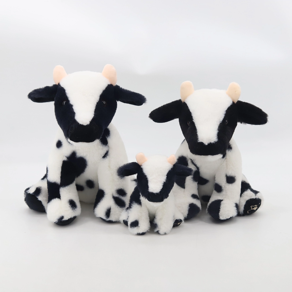 Black and White Dairy Cow Soft Toy Plush - 23cm