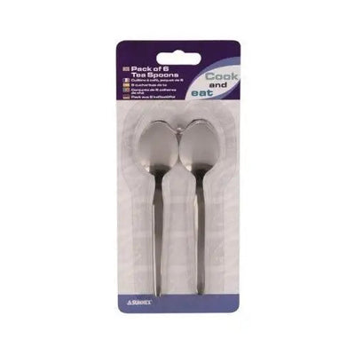 Sunnex Cook & Eat Stainless Steel 6pk Teaspoons -