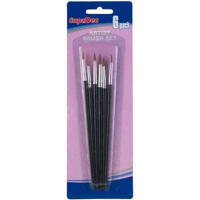 SupaDec Artist Brush Set 6pk - Brush Set