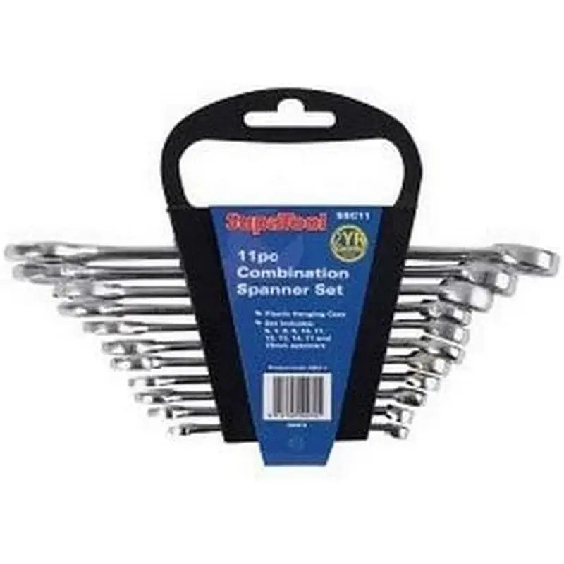 Supatool Chrome Combination Spanner Set - 11 Piece - DIY