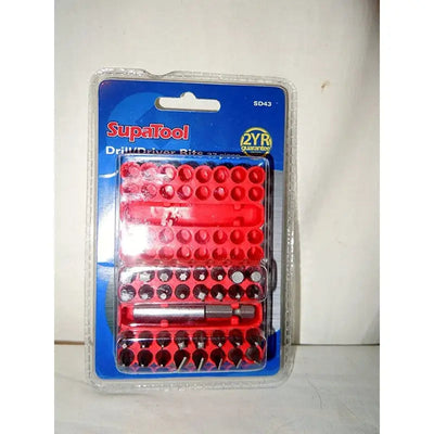 Supatool Drill / Driver Bits Set and Holder - 33 Pieces -