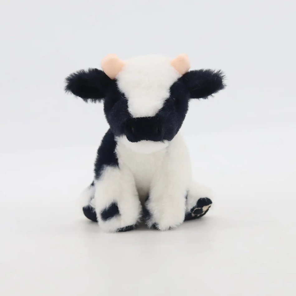 Black and White Dairy Cow Soft Toy Plush Mini - 11cm