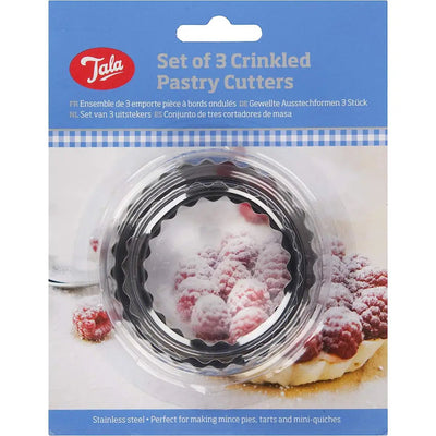 Tala Crinkled Pastry Cutters Plain Set Of 3 S/S -