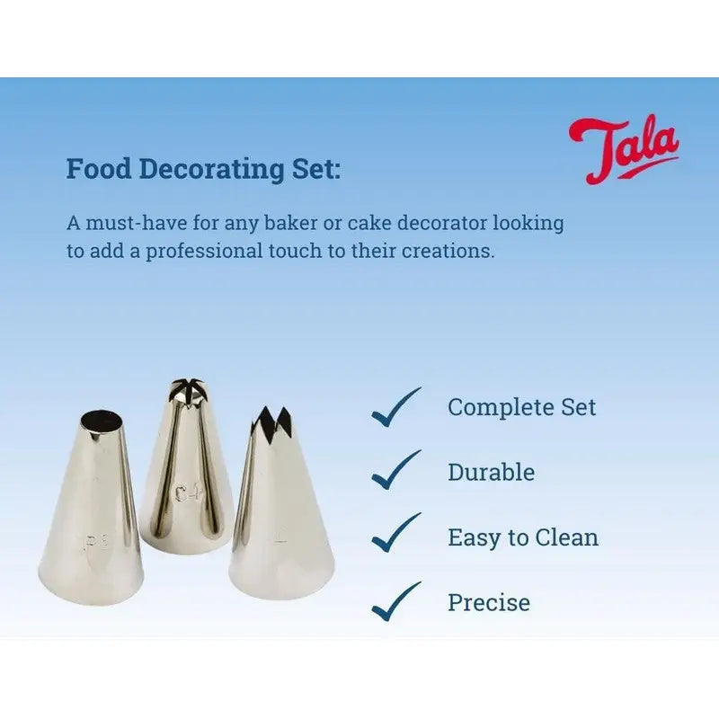 Tala Food Piping Set with 3 Nozzles - Kitchenware >>