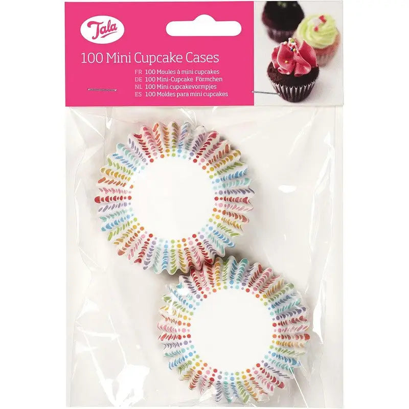 Tala Gradulated Rainbow Dotty Mini Bun Cases - 100 Pack -