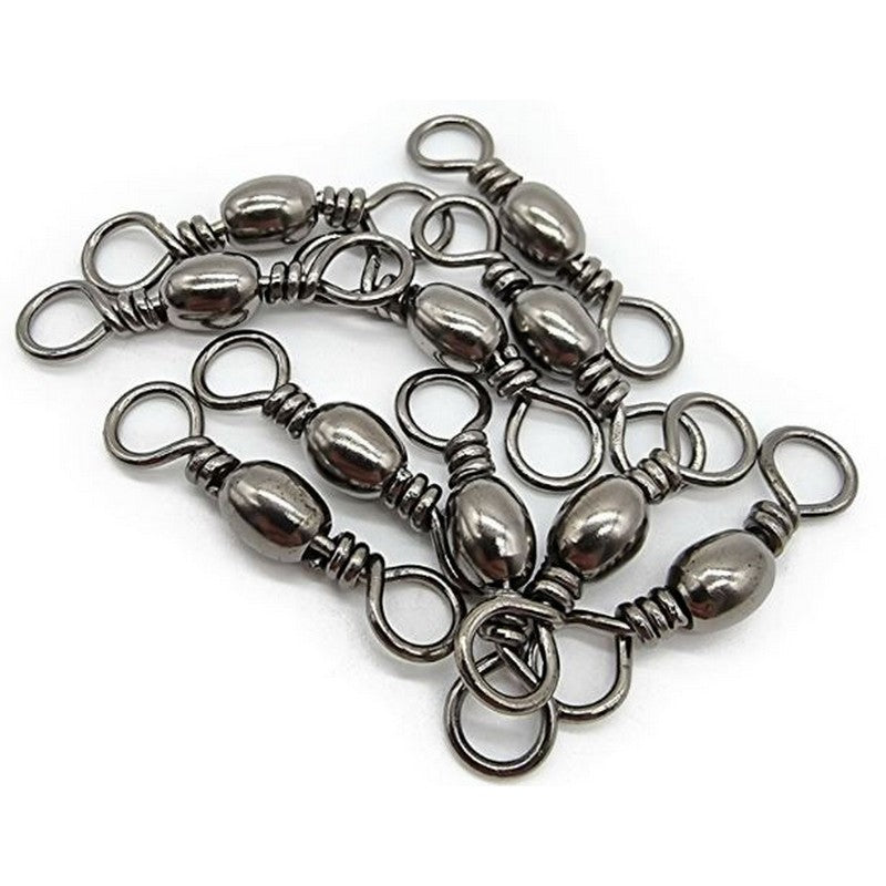 Dennett Black Barrel Swivels Size 12 - 10 Pack