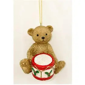 Teddy With Drum Bauble 8x6cm - Seasonal >> Christmas >>