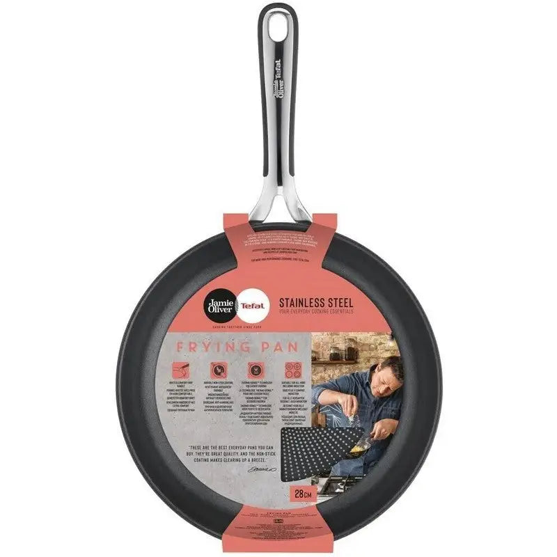 Tefal Jamie Oliver Stainless Steel Frying Pan - 28cm