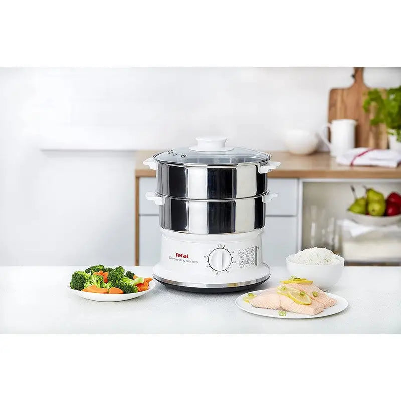 Tefal VC145140 Convenient Series 2 Tier Steamer - Silver -