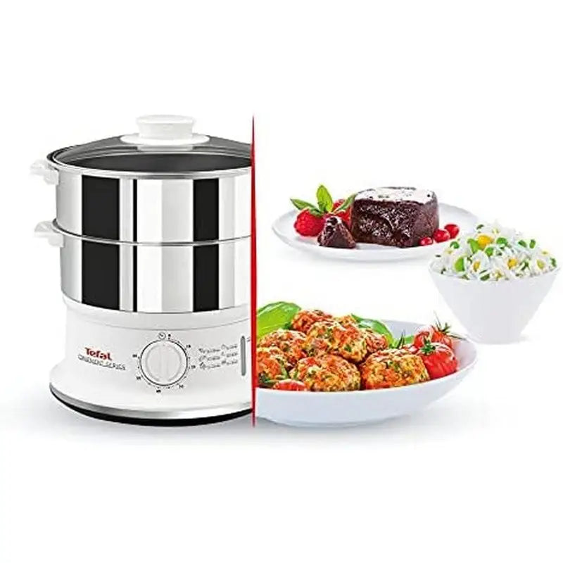 Tefal VC145140 Convenient Series 2 Tier Steamer - Silver -