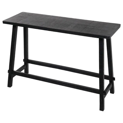 Terrace Black Noir Console Table 110 x 40 x 75cm - Tables