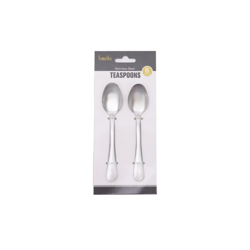 Basiks Stainless Steel Teaspoons - 6 Pack