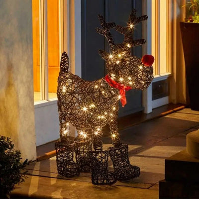 Three Kings 80 Led Sparkly Rudolph Christmas Decoration -