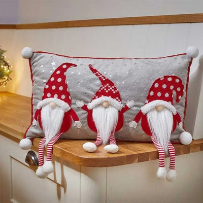 Three Kings Gonklets! Cushion - Red - Christmas