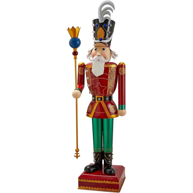 Three Kings In-Lit Giant Traditional Nutcracker - Red 119cm