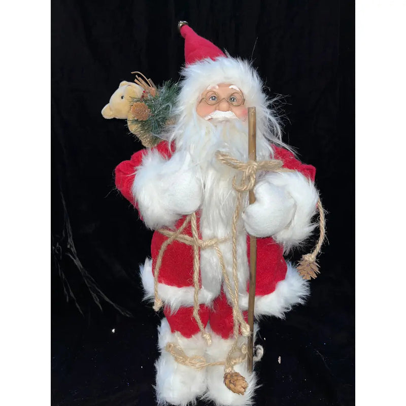 Three Kings Inlit Father Christmas - Large Red - 45cm -