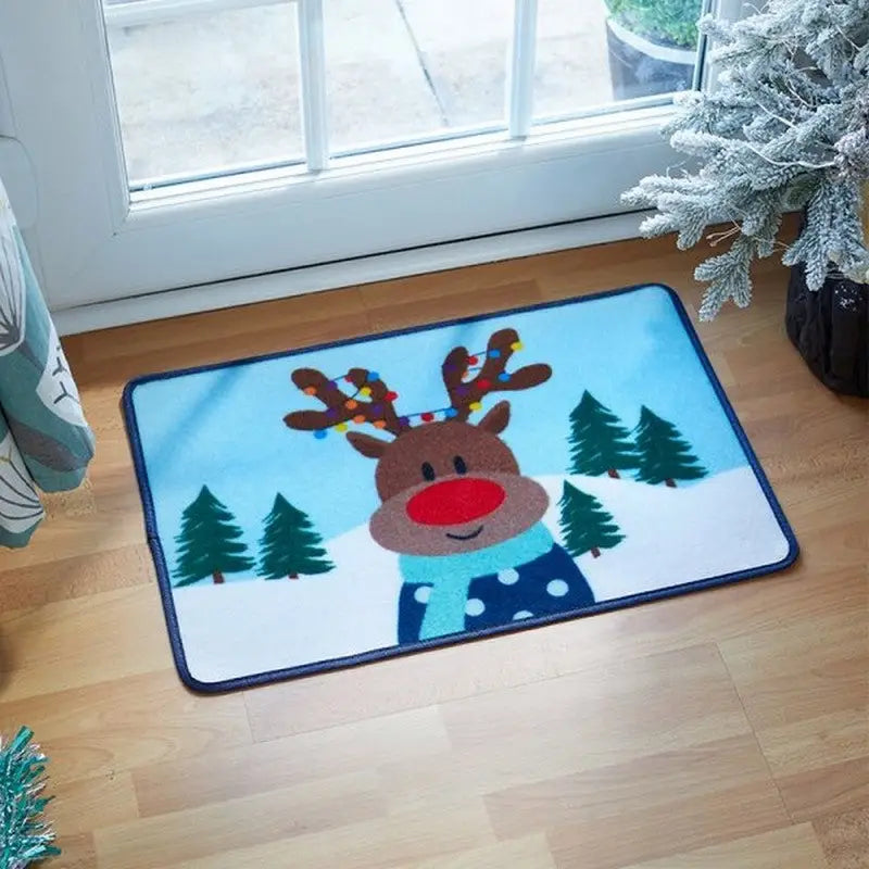 Three Kings Merry Rudolph Mat 40X60cm - Christmas