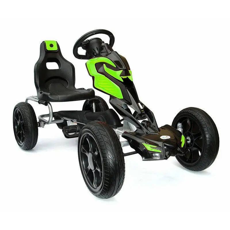 Thunder Cart Eva Rubber Wheel Go Kart - Green - Toys