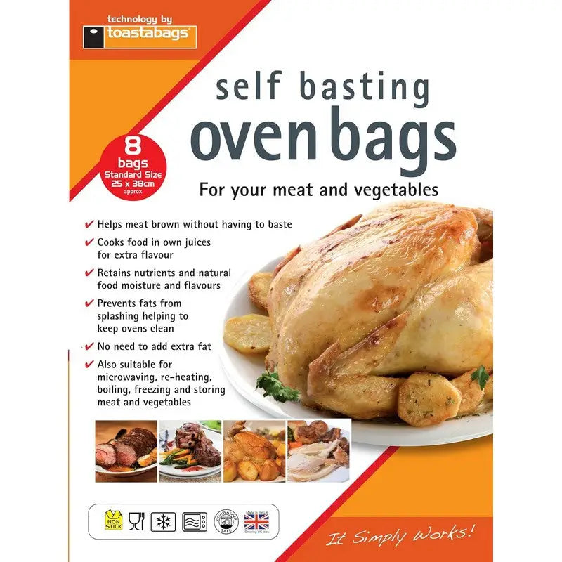 Toastabags Roasting Bags - Self Basting Oven Bags - 8