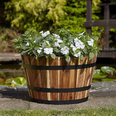 Tom Chambers Applewood Barrel Planter - Medium 45cm
