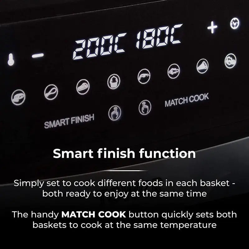 Tower Vortx Dual Basket Air Fryer 9 Litre - 1800W