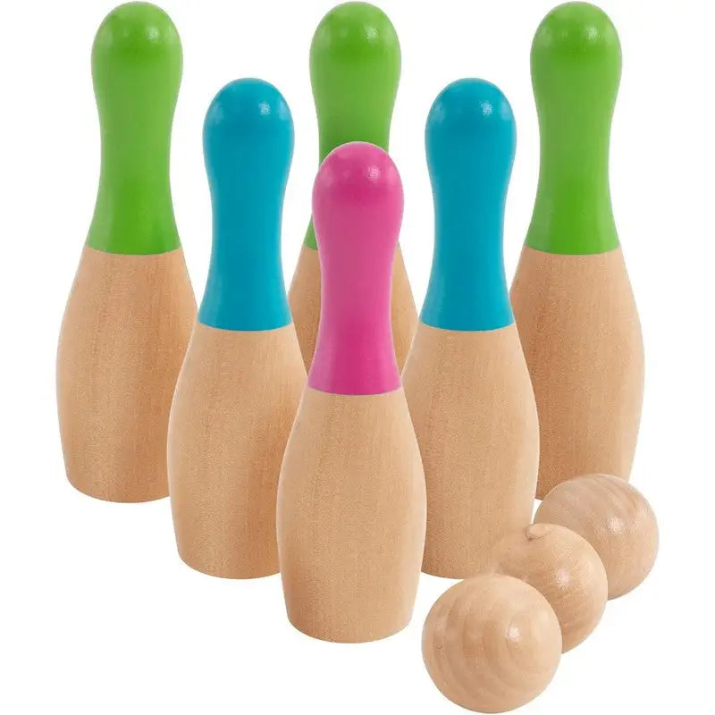 TP Outdoor Large Garden Skittles with Wooden Ball - Toy