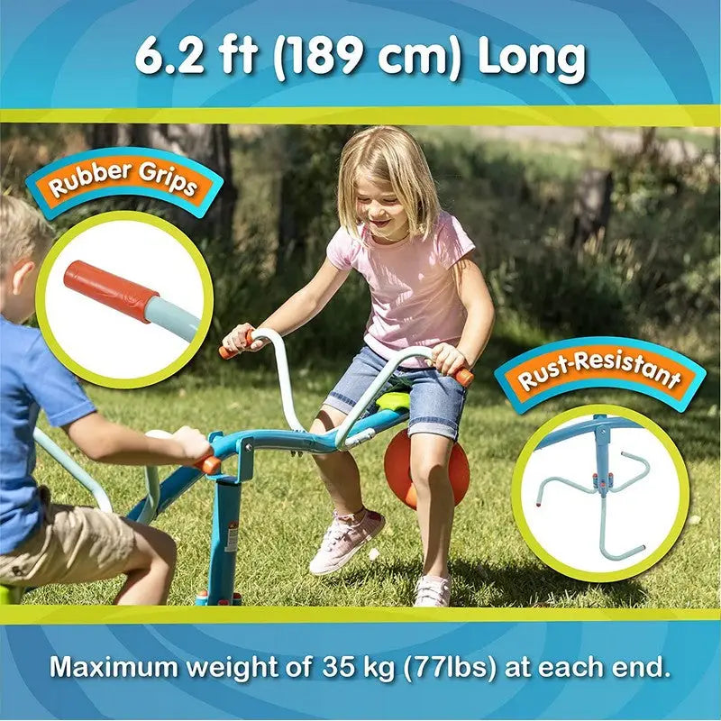 TP Spiro Spin & Bounce Seesaw With Rolling Wheels - See Saws