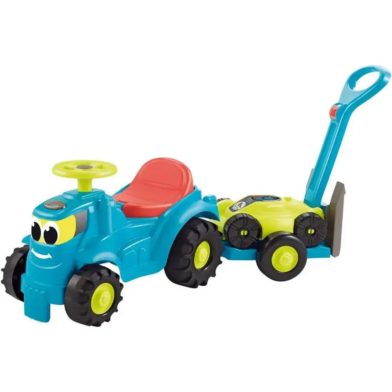 TRACTOR RIDE ON WITH TRAILER AND LAWNMOWER TOY - Toys