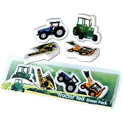 Tractor Ted 4-Shaped Rubber Set - 6 Pack - Toys