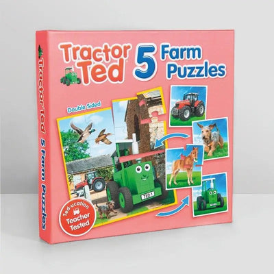 Tractor Ted Farm Jigsaw Puzzles - 5 Pack - Toys