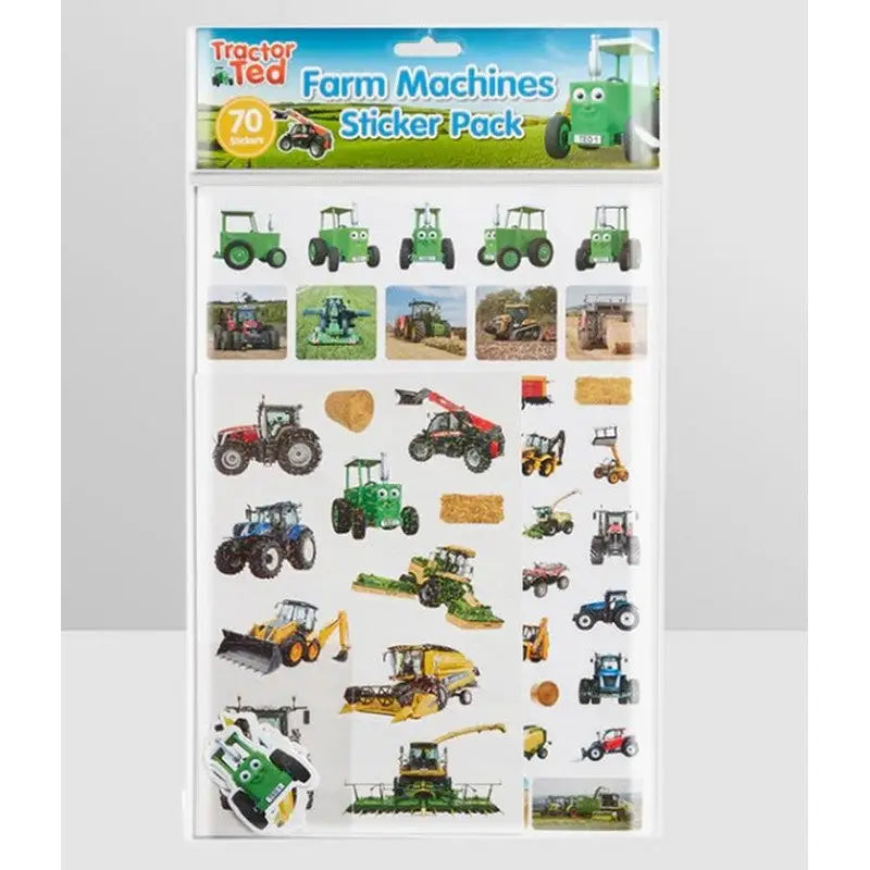Tractor Ted Sticker Pack - Farm Machines - Stationary