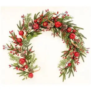 Traditional Apple Berry & Cone Garland 1.8m - Seasonal >>