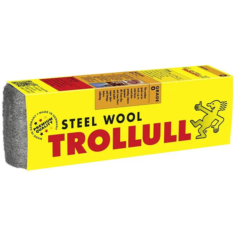 Trollull Premium Quality Steel Wool - Grades 0000 / 00 / 1 -