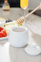 Mikasa Chalk Porcelain Honey Pot, White, 250ml