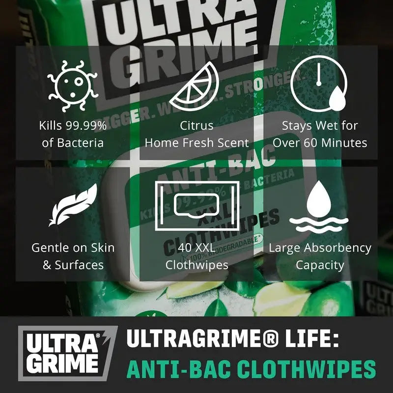 UltraGrime Multi-Purpose XXL+ Biodegradable Cleaning Wet