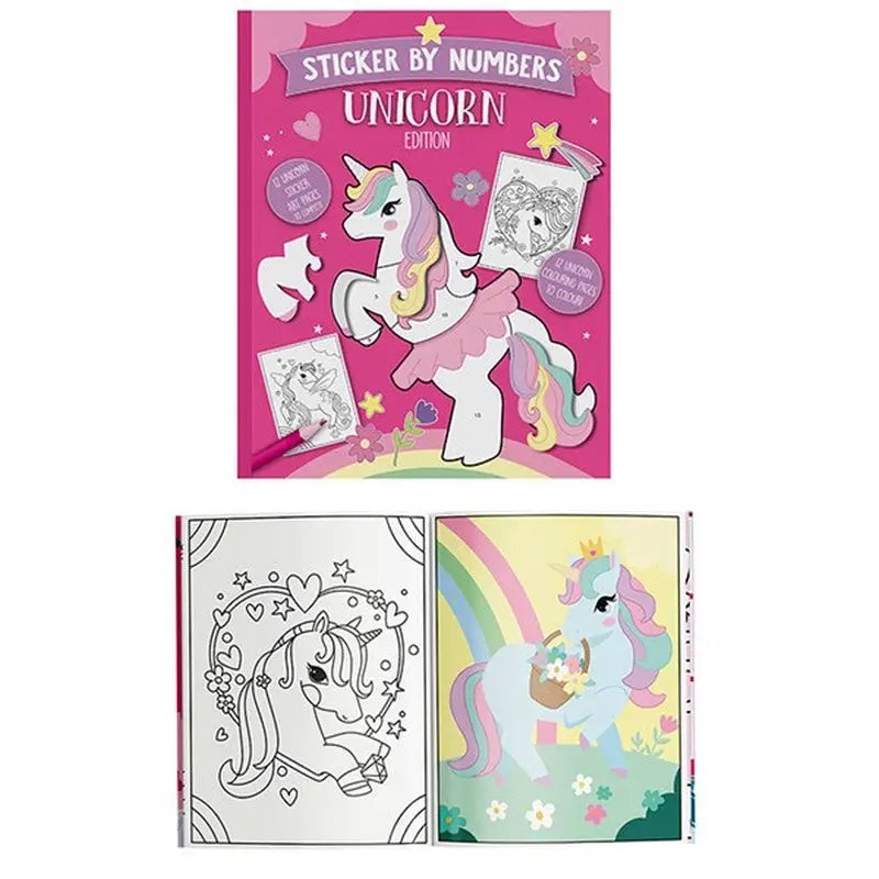 Unicorn Sticker By Numbers Book - Stationary